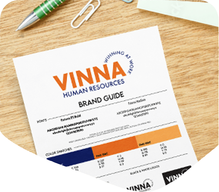 vinna human resources branding mockup