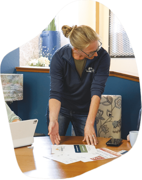 heather showing client roadmap