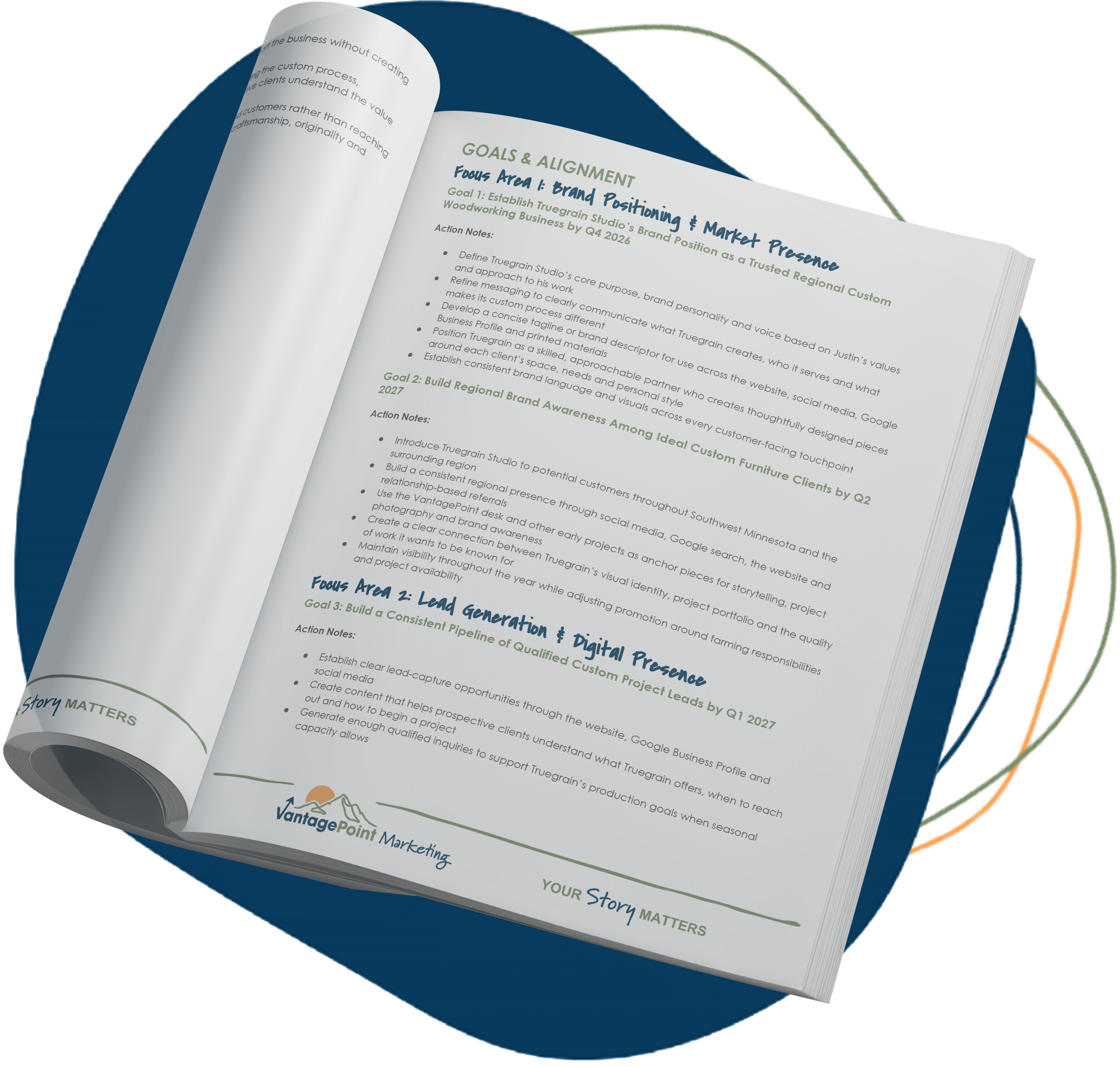 marketing roadmap document mockup
